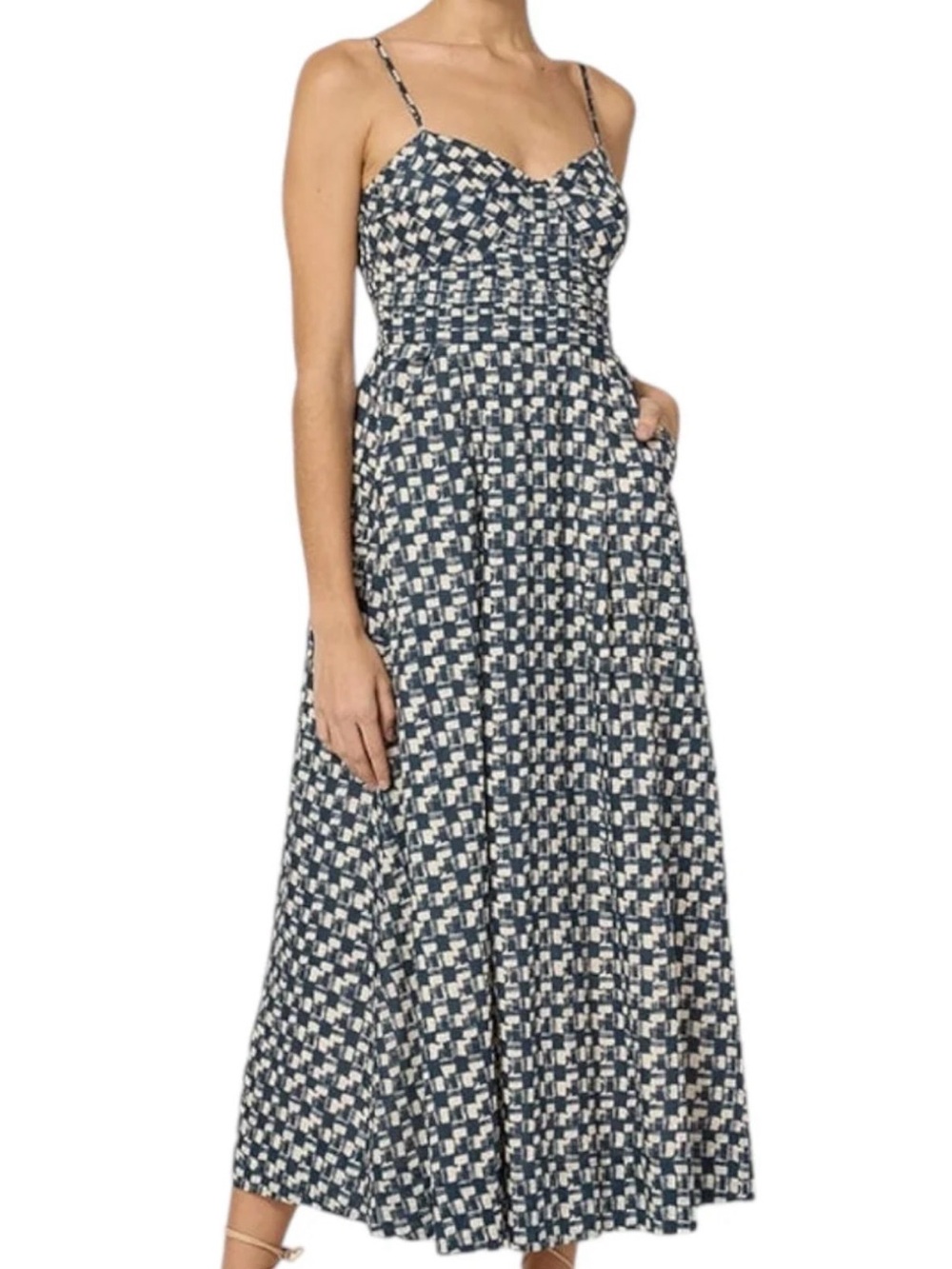 CLEOBELLA 100% Organic Cotton lone Ankle Dress In Cassia Print. Size XS - Picture 3 of 13